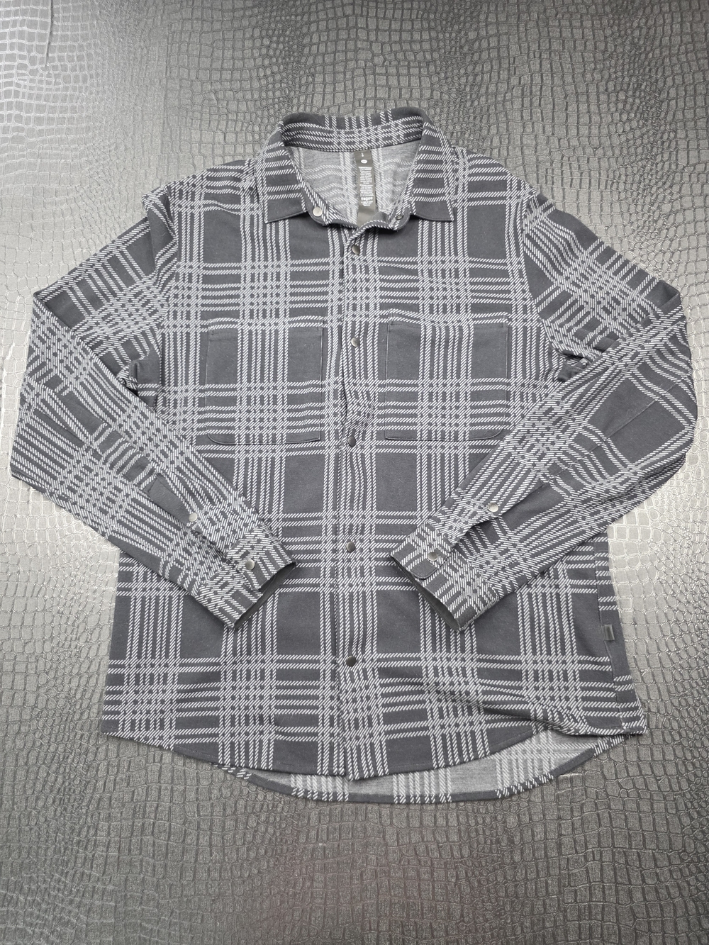 Lululemon Soft Knit Overshirt LM3FIRS Black / Grey Size Large
